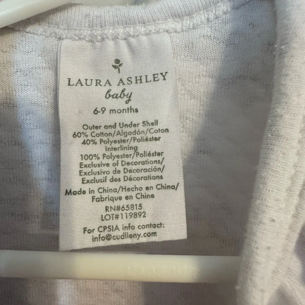 Laura Ashley White and Black Footies One Piece